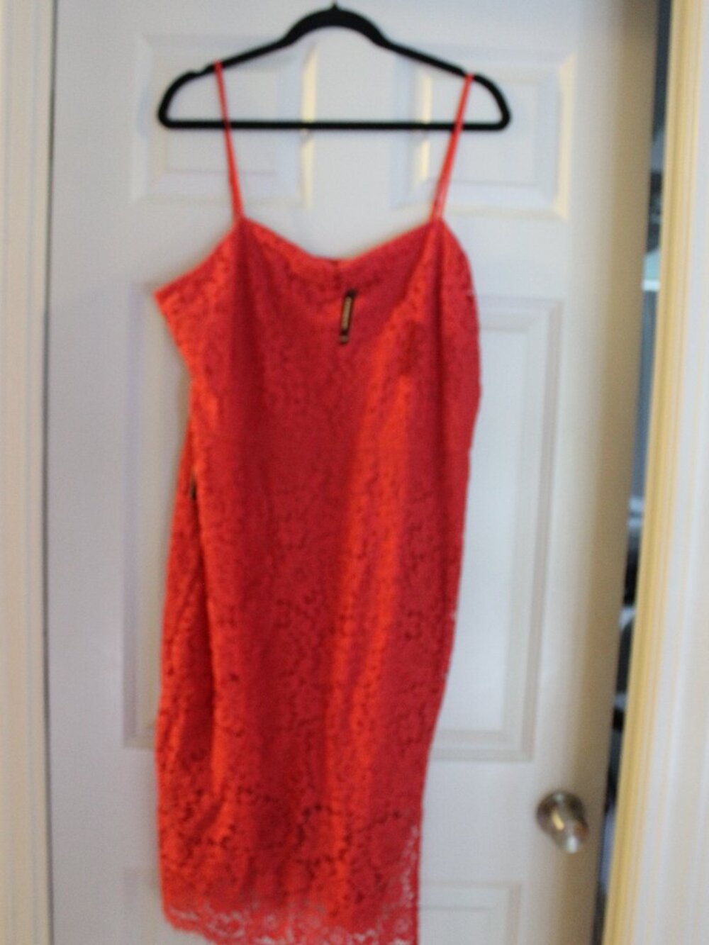Express Women's Red Lace Midi Dress